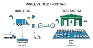Used Mobile Truck Wash Equipment: A Buyer's Checklist for Fleets 1 Should You Buy a Mobile Truck Wash Rig or a Fixed System?